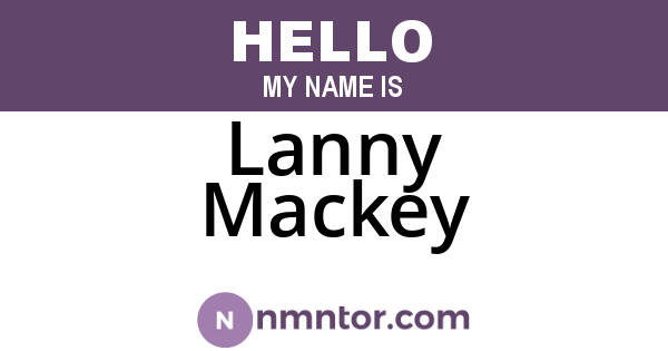 Lanny Mackey