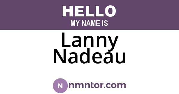 Lanny Nadeau