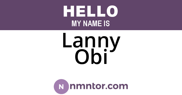 Lanny Obi