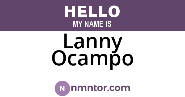 Lanny Ocampo