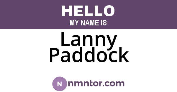Lanny Paddock