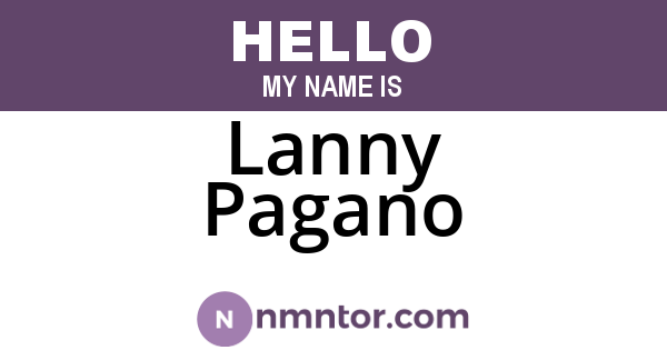 Lanny Pagano
