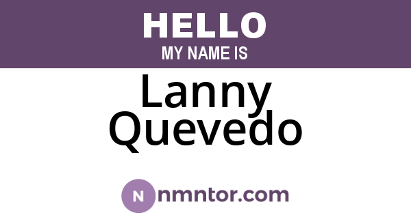 Lanny Quevedo