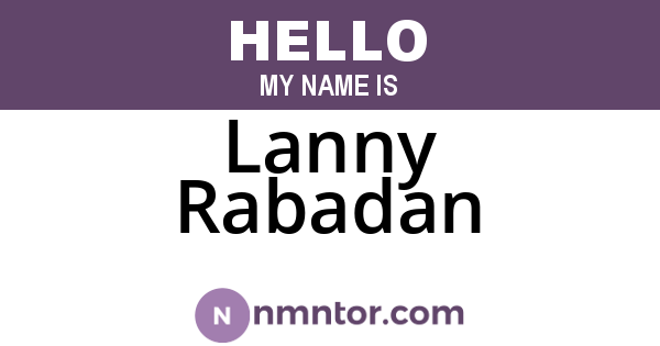 Lanny Rabadan