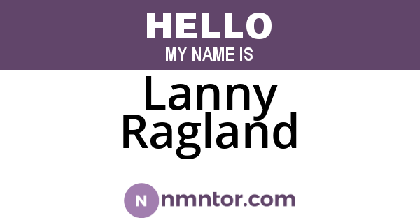 Lanny Ragland