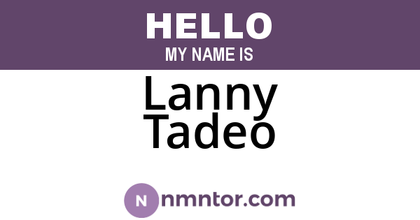 Lanny Tadeo
