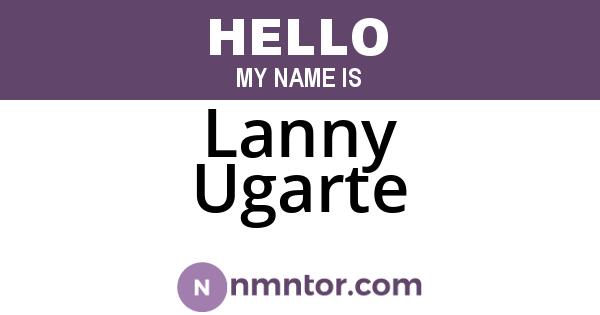 Lanny Ugarte