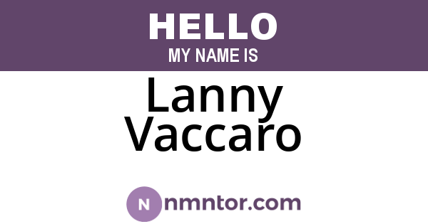 Lanny Vaccaro