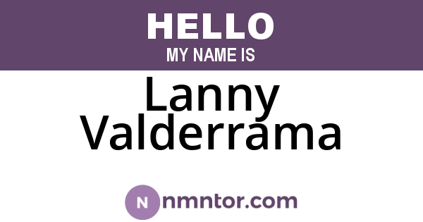 Lanny Valderrama