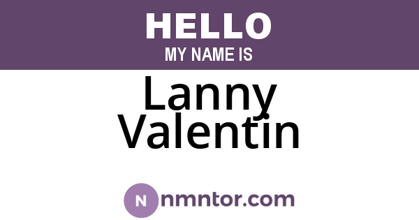 Lanny Valentin