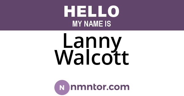 Lanny Walcott