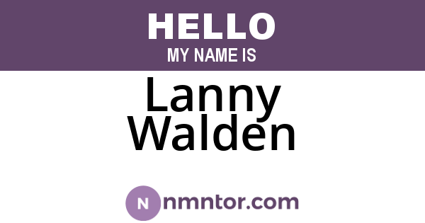 Lanny Walden