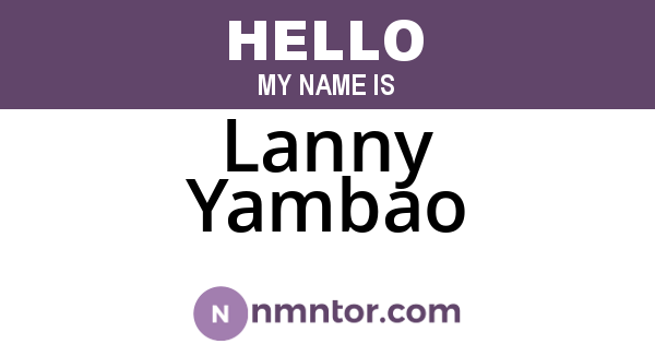 Lanny Yambao