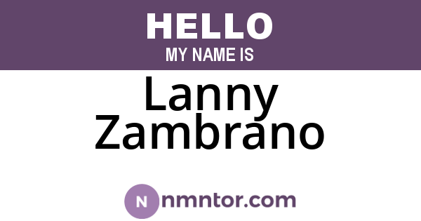 Lanny Zambrano