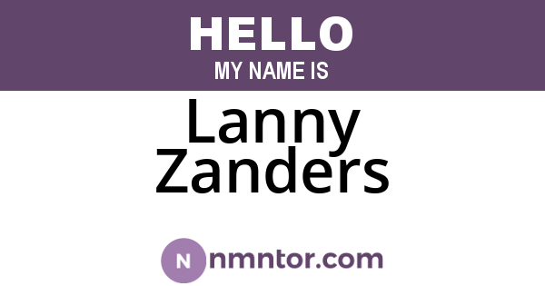 Lanny Zanders