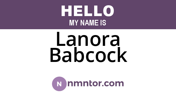 Lanora Babcock