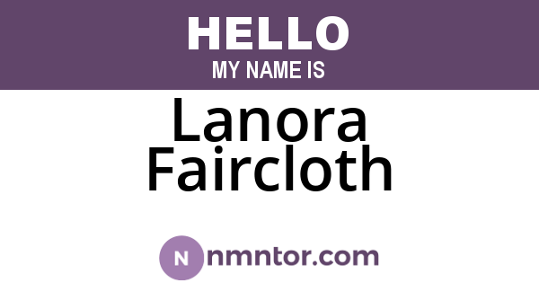 Lanora Faircloth