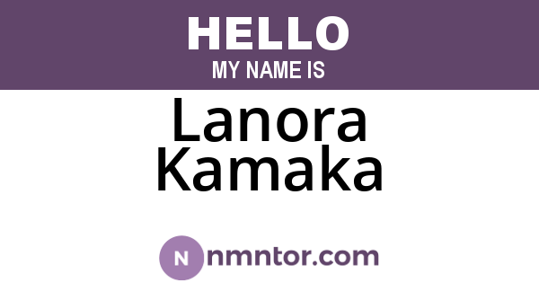 Lanora Kamaka