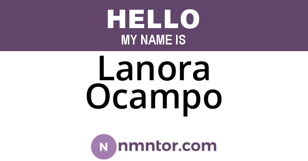 Lanora Ocampo