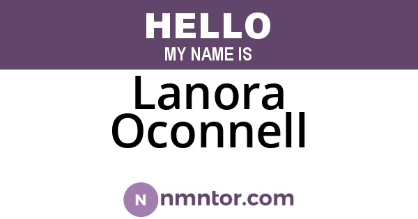 Lanora Oconnell