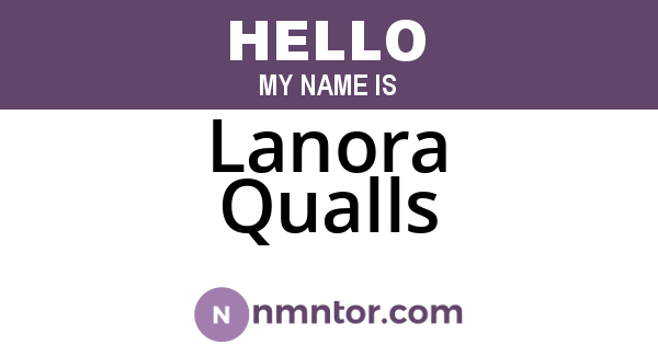 Lanora Qualls