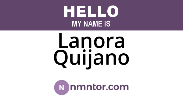 Lanora Quijano
