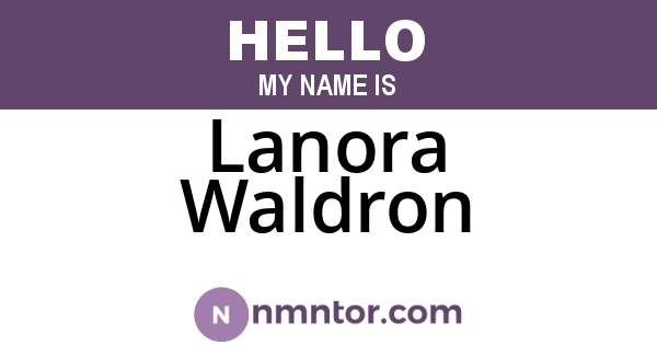 Lanora Waldron