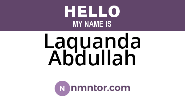 Laquanda Abdullah