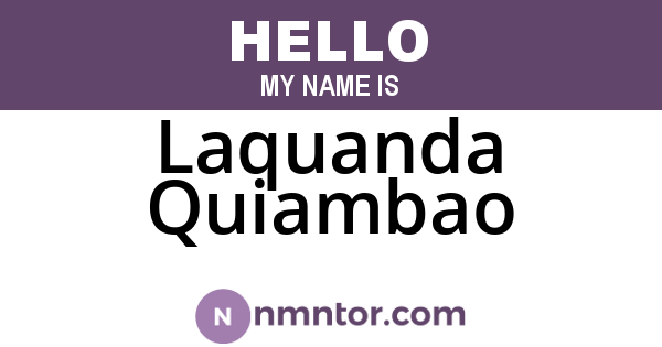 Laquanda Quiambao