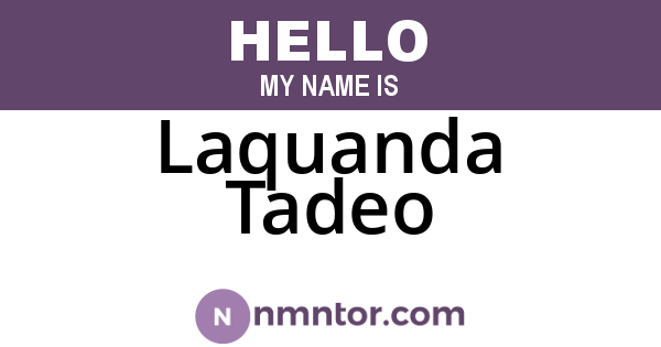 Laquanda Tadeo