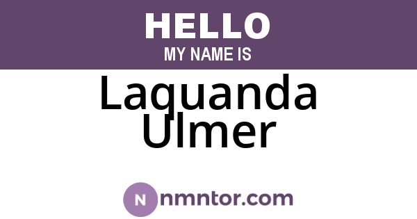 Laquanda Ulmer