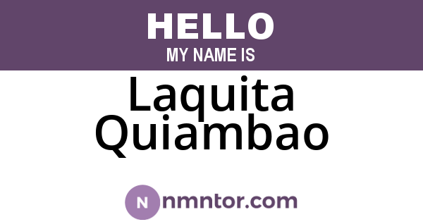Laquita Quiambao