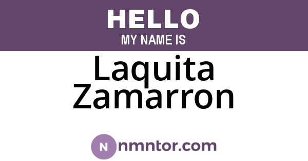 Laquita Zamarron