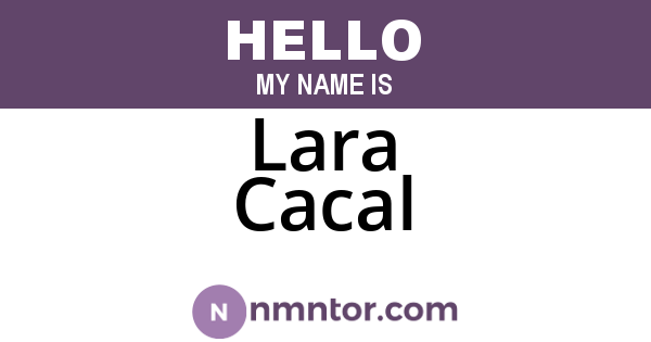 Lara Cacal