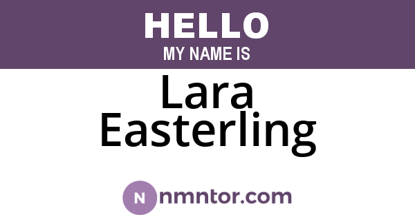 Lara Easterling