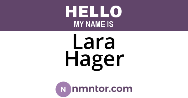 Lara Hager