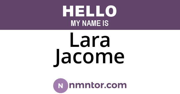 Lara Jacome