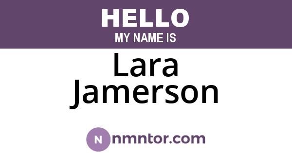 Lara Jamerson