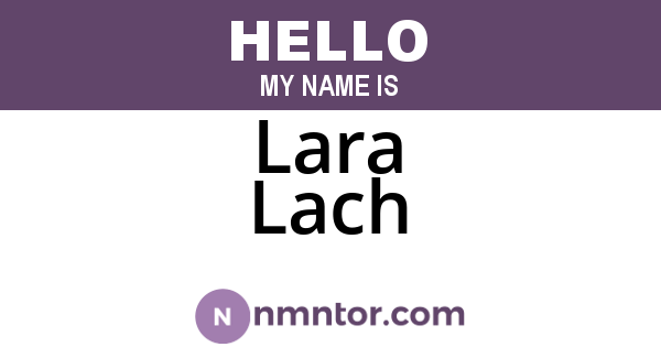 Lara Lach
