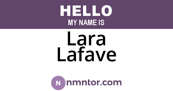 Lara Lafave