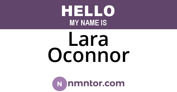 Lara Oconnor