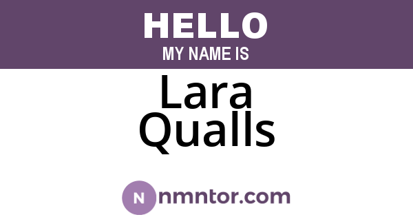 Lara Qualls