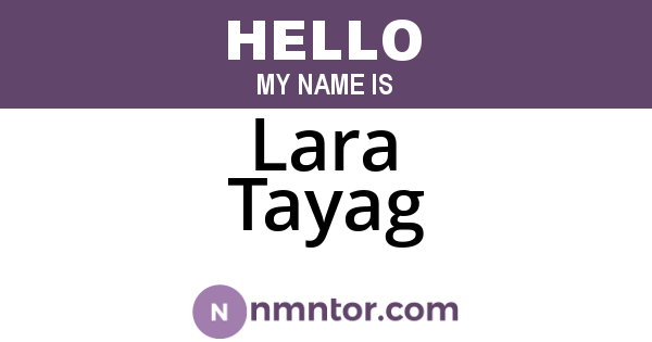 Lara Tayag