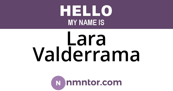 Lara Valderrama