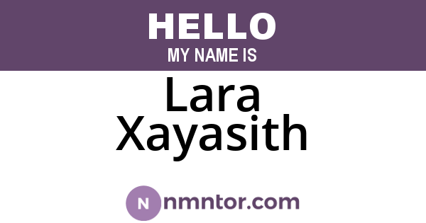 Lara Xayasith