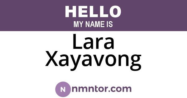 Lara Xayavong