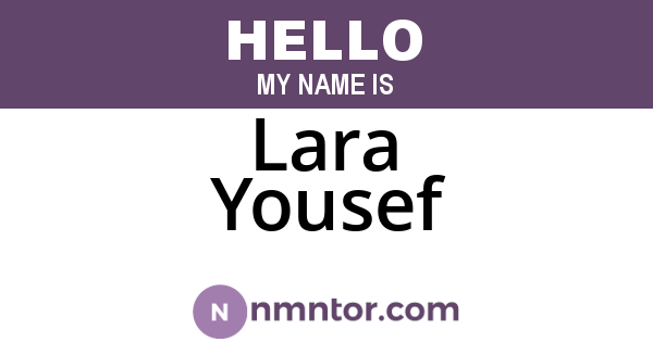 Lara Yousef