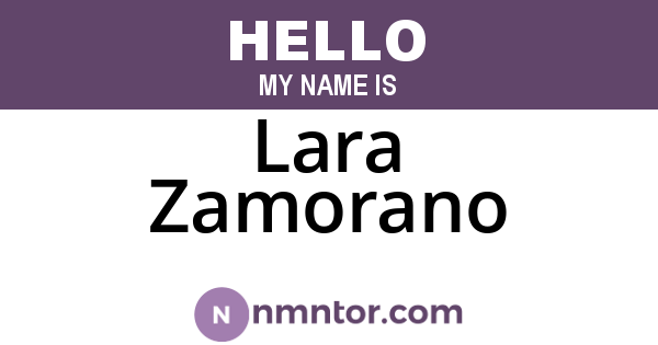 Lara Zamorano