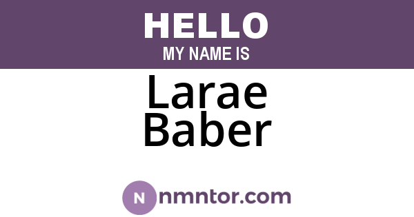 Larae Baber