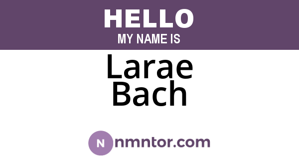 Larae Bach